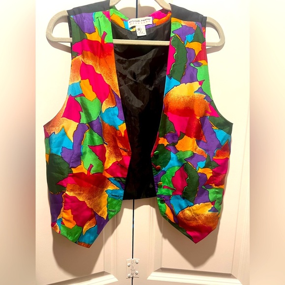 Vintage 100% Silk Vest Size M - Picture 1 of 4